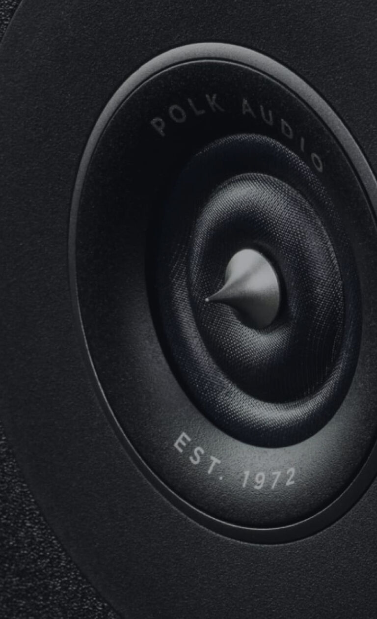 Zoom in on polk speaker