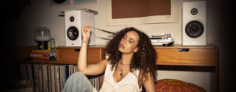 Woman listening to music