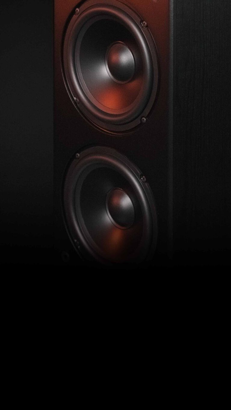 Atrium speakers on a patio
