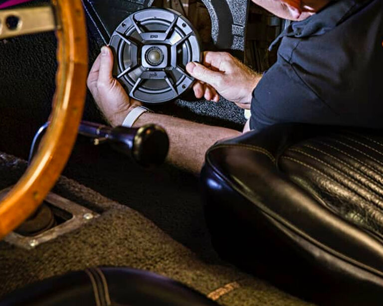 Marine certified speaker installation