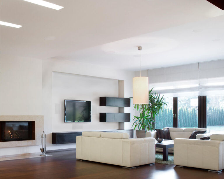Luxury series speakers in a living room Luxury series speakers in a living room