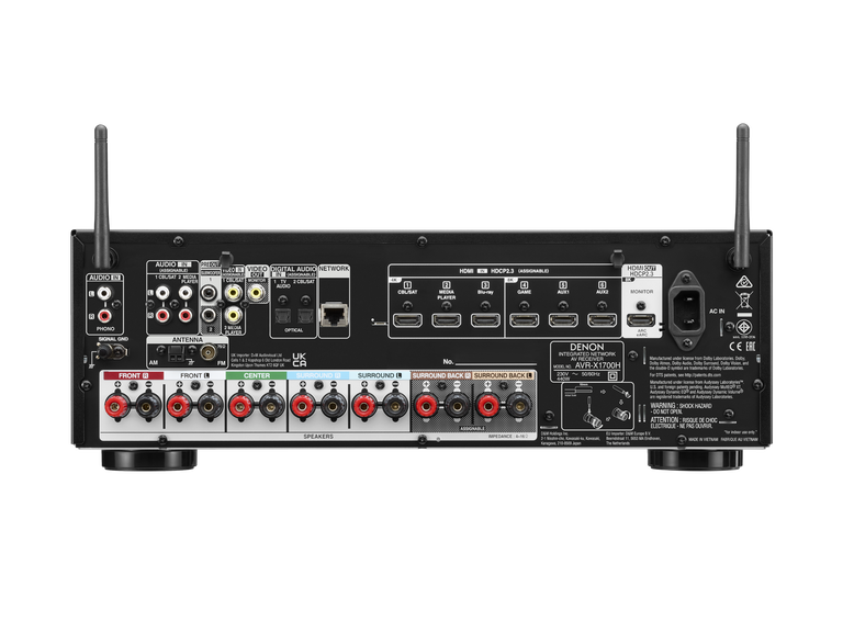 AVR-X1700H, Black, dynamic