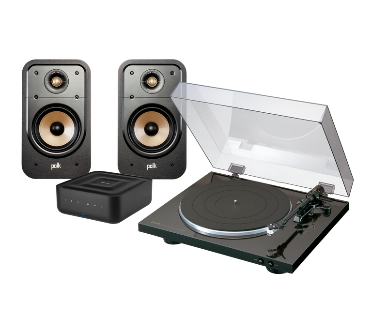 Denon x Polk Vinyl Bundle, Black, dynamic