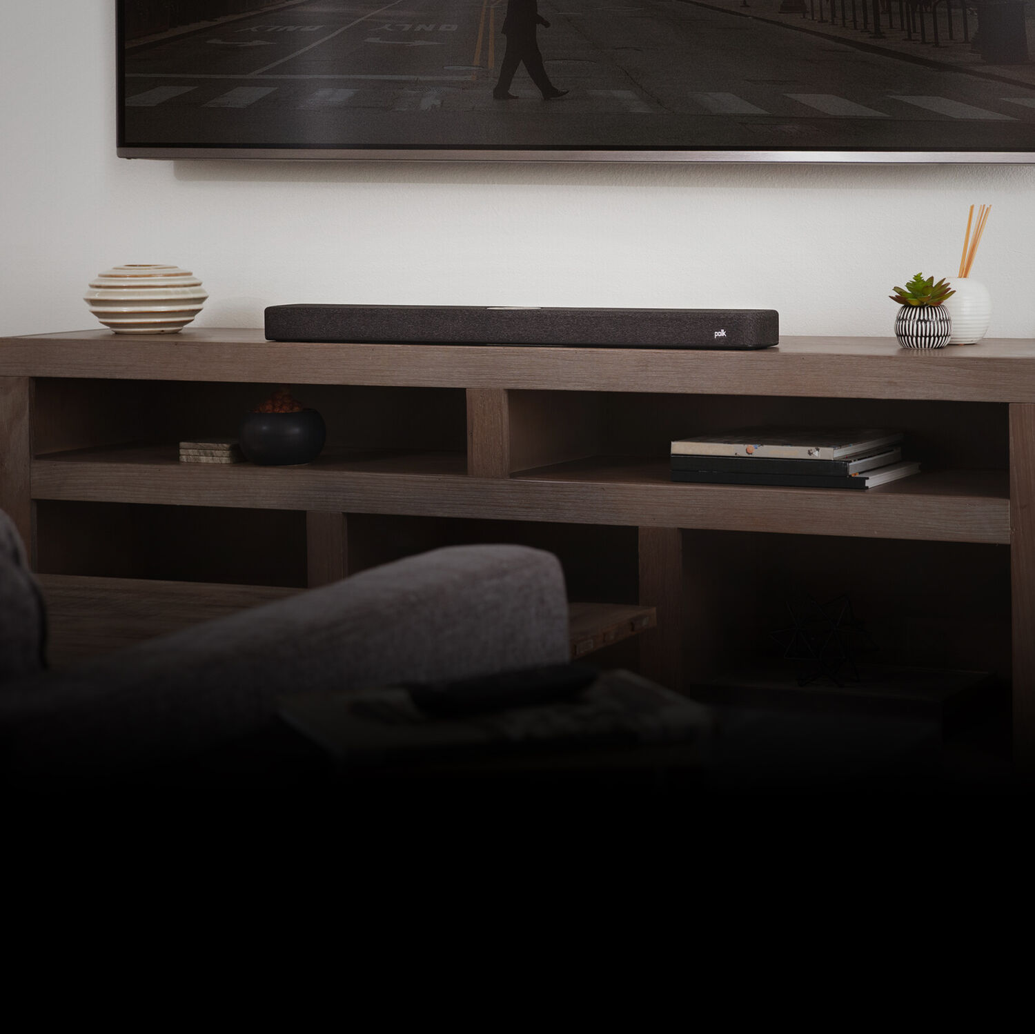 Sound bar with TV